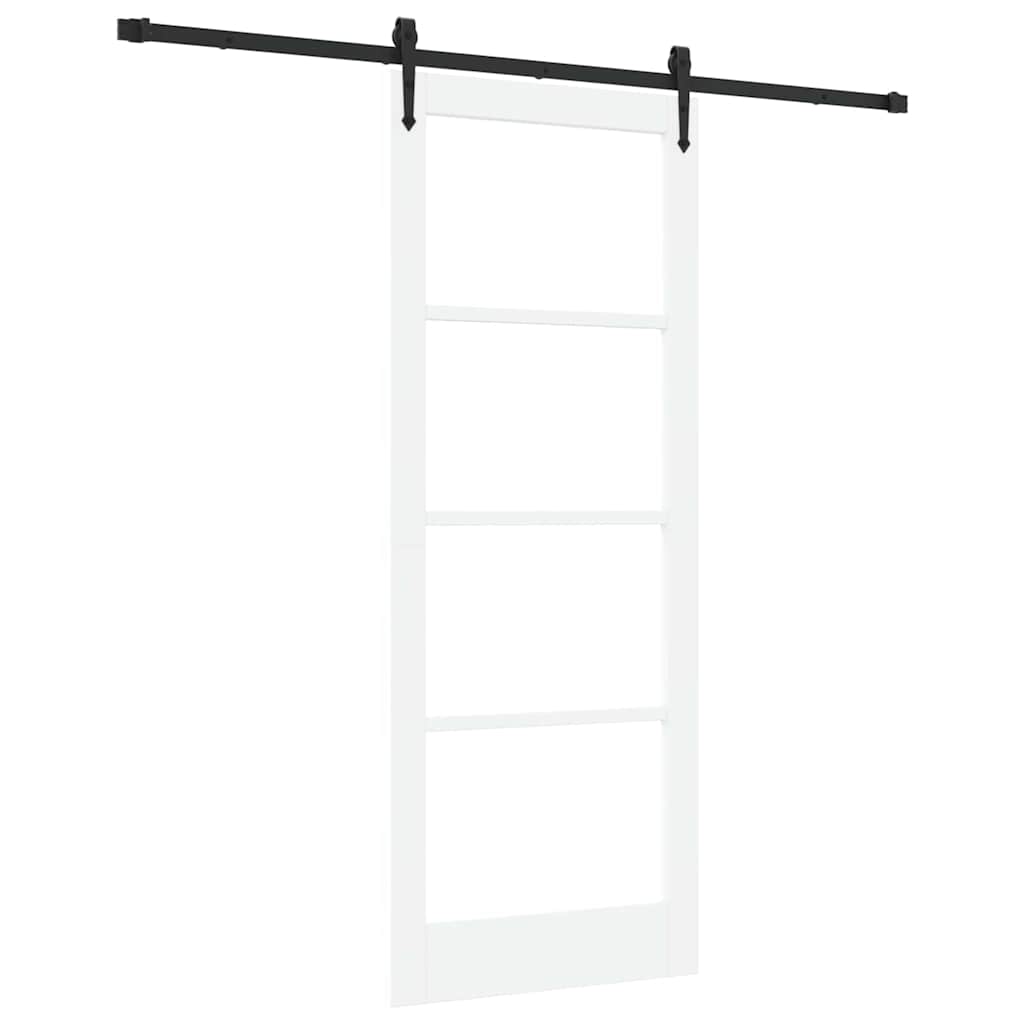 Schiebetür ORKDAL Weiß 83 x 211 cm Solid Pine Wood and Glass