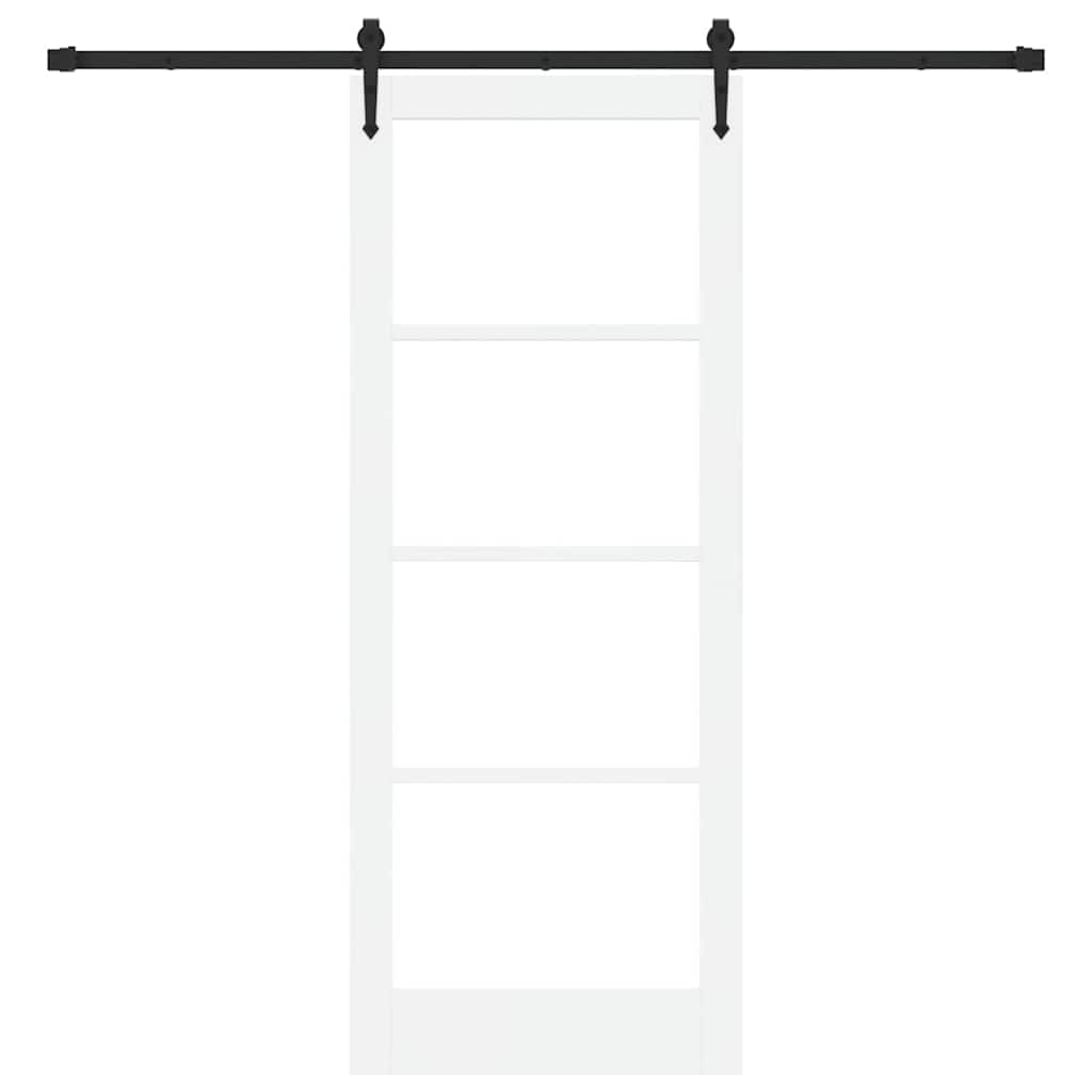 Schiebetür ORKDAL Weiß 83 x 211 cm Solid Pine Wood and Glass