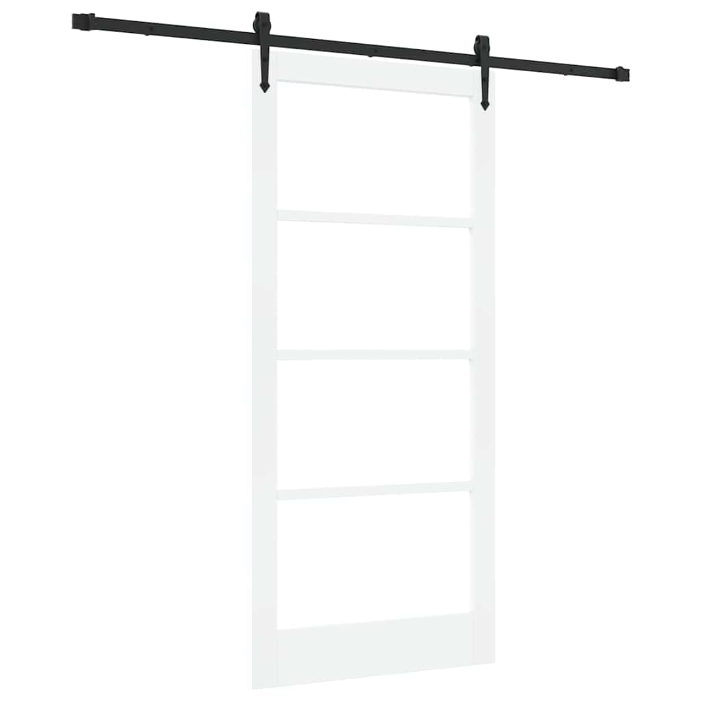 Schiebetür ORKDAL Weiß 93 x 202 cm Solid Pine Wood and Glass