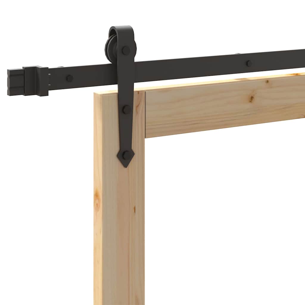 Schiebetür ORKDAL Natur 93 x 211 cm Solid Pine Wood and Glass