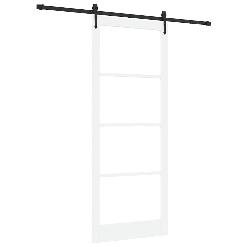 Schiebetür ORKDAL Weiß 93 x 232 cm Solid Pine Wood and Glass