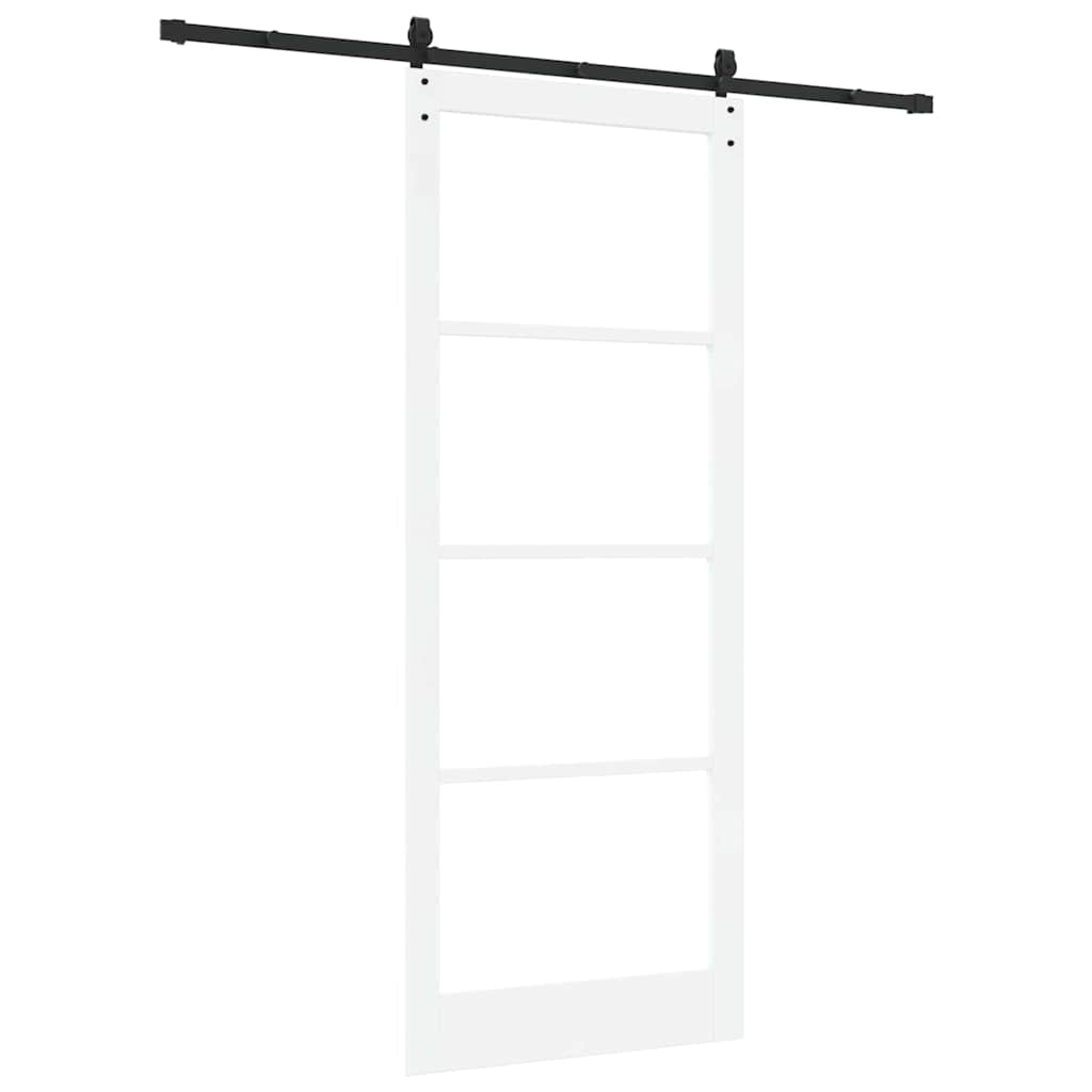 Schiebetür ORKDAL Weiß 93 x 232 cm Solid Pine Wood and Glass