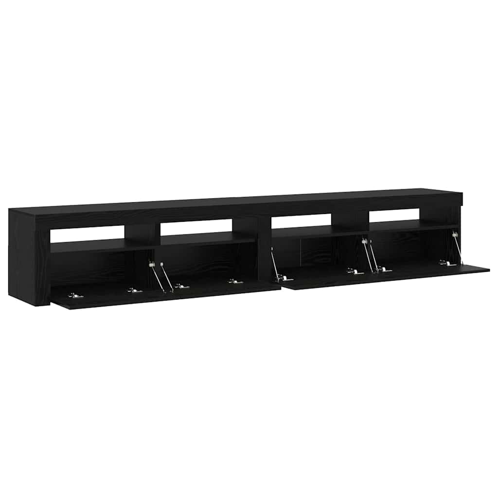 TV-Schränke 2 pcs Schwarz Eichen-Optik 240 x 35 x 40 cm