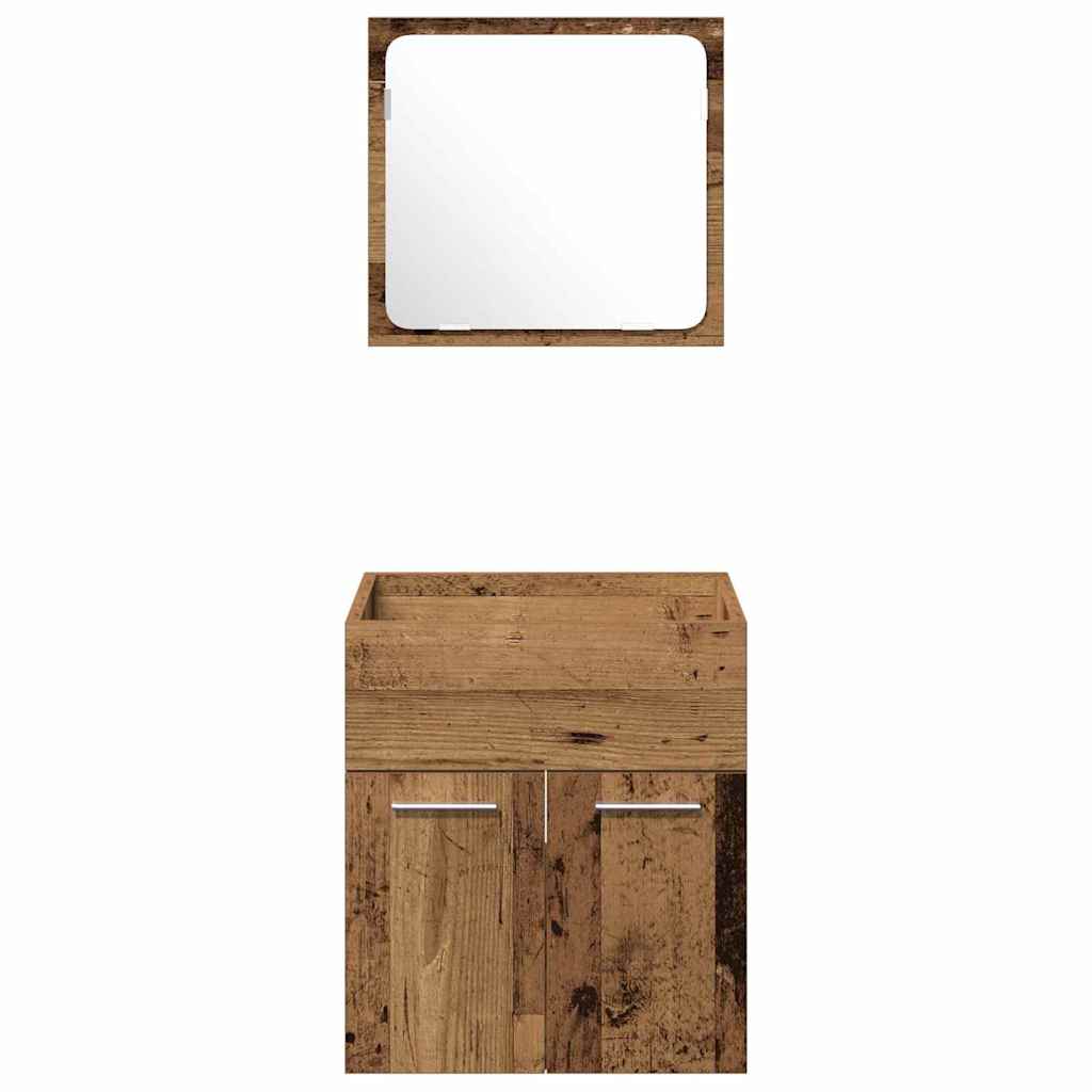 Badezimmermöbel-Set 4 stk. Altholz 41 x 38,5 x 46 cm