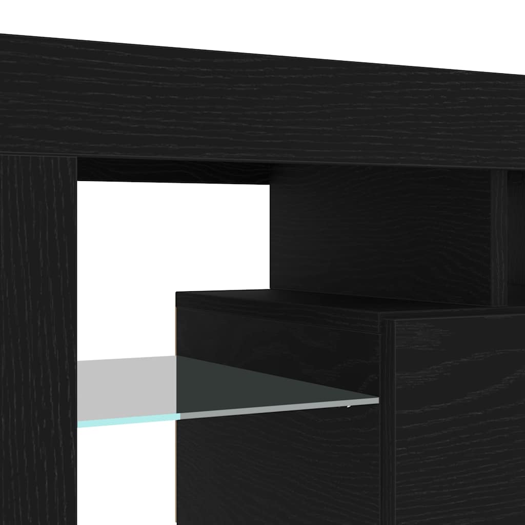 TV-Schränk 3 pcs Schwarz Eichen-Optik Holzwerkstoff