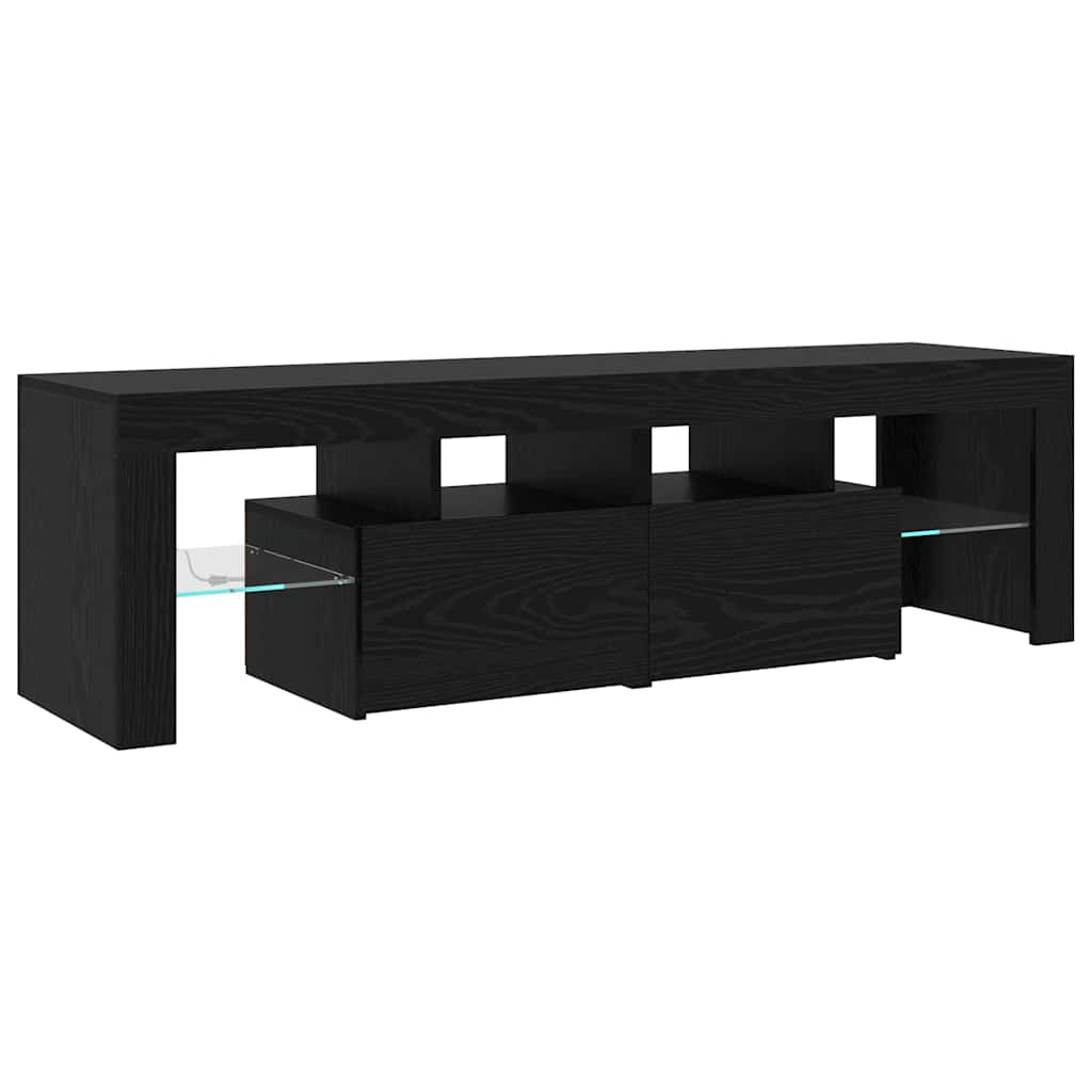 TV-Schränke 3 pcs Schwarz Eichen-Optik 260 x 36.5 x 40 cm
