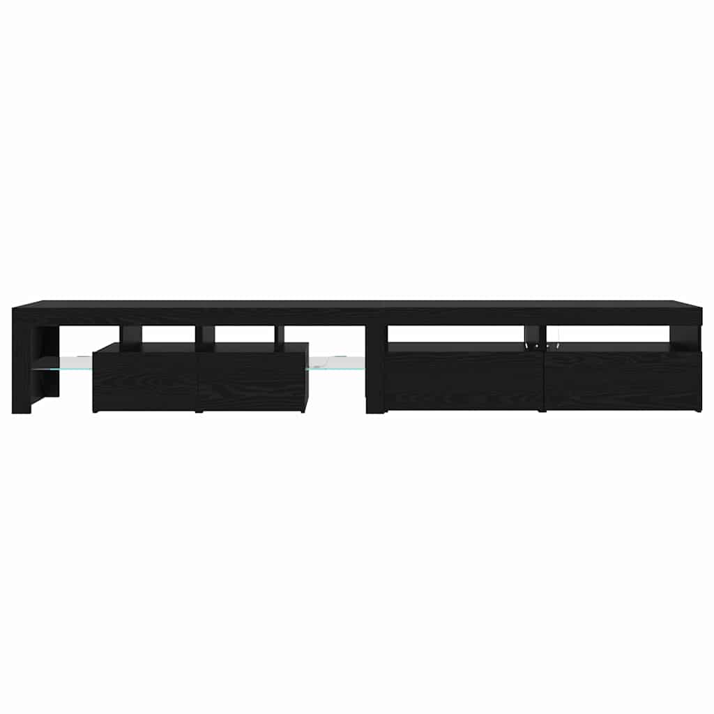 TV-Schränk 3 pcs Schwarz Eichen-Optik Holzwerkstoff