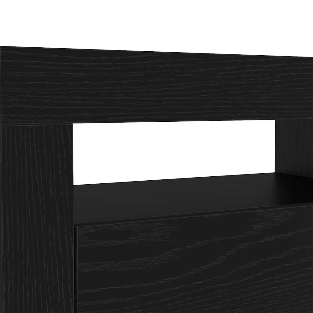 TV-Schränk 2 stk. Schwarz Eichen-Optik Holzwerkstoff