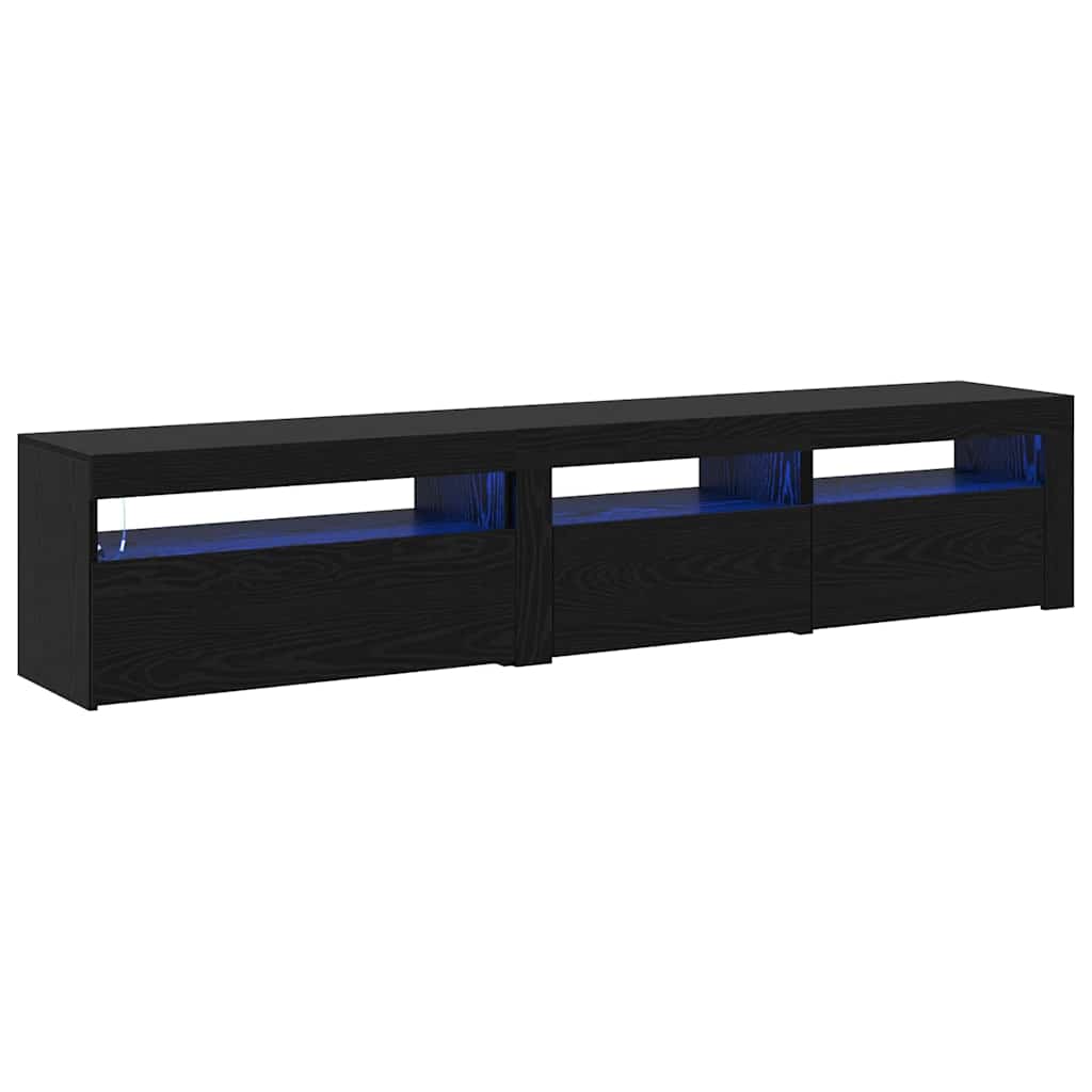 TV-Schränke 2 pcs Schwarz Eichen-Optik 195 x 35 x 40 cm
