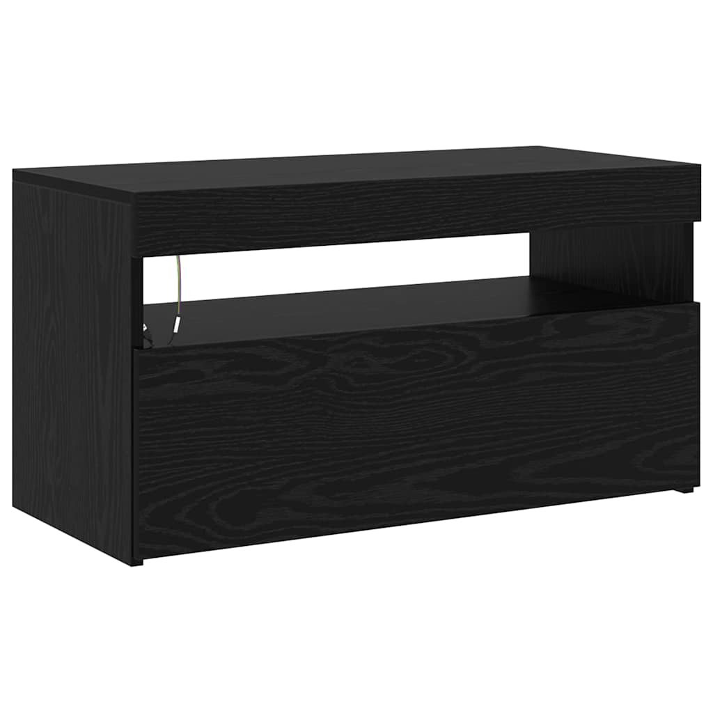 TV-Schränke 2 pcs Schwarz Eichen-Optik 195 x 35 x 40 cm