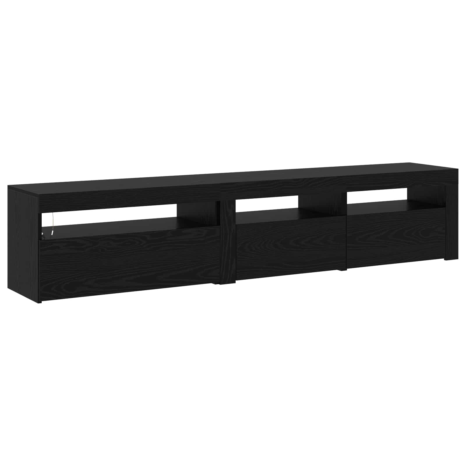TV-Schränk 2 stk. Schwarz Eichen-Optik Holzwerkstoff