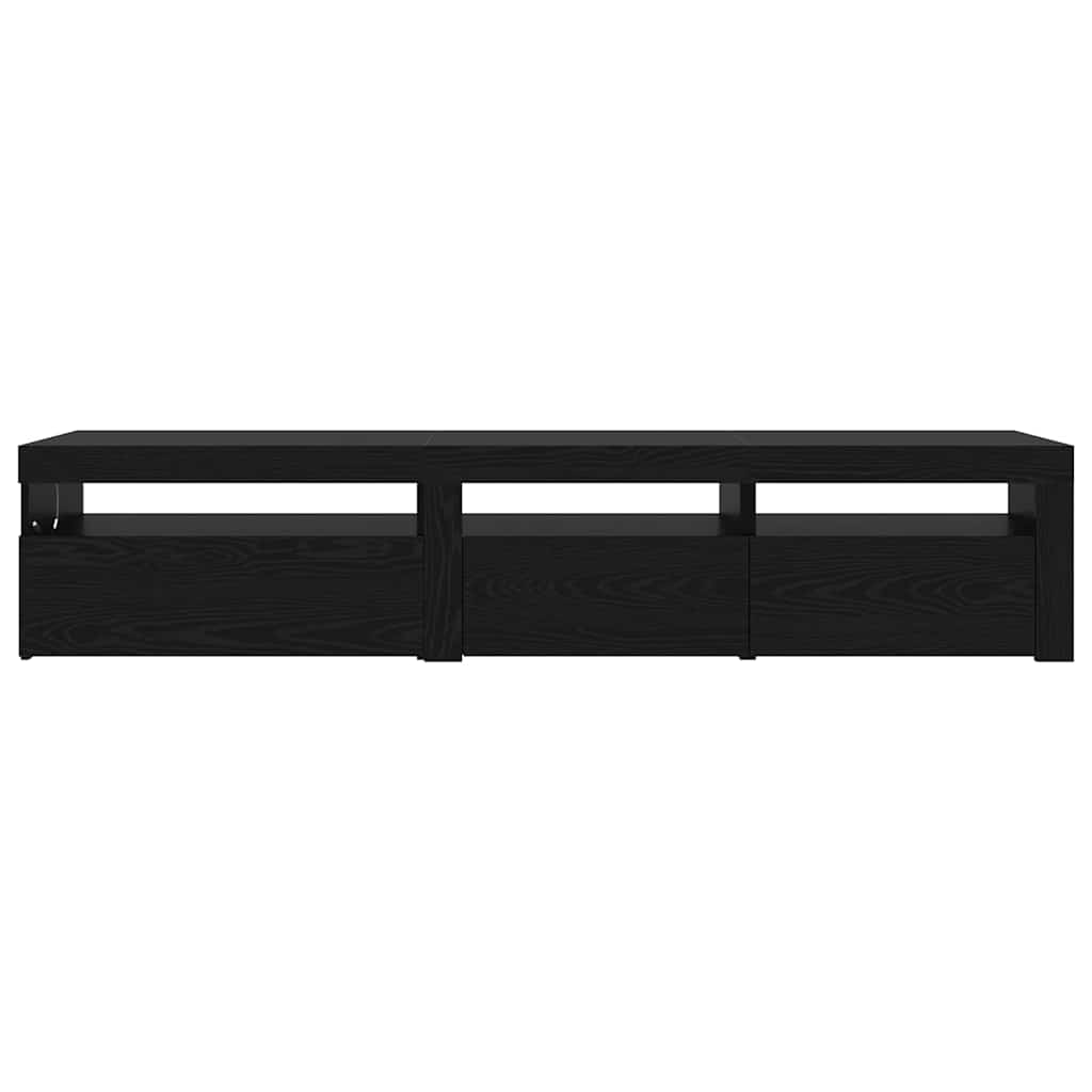 TV-Schränke 2 pcs Schwarz Eichen-Optik 195 x 35 x 40 cm