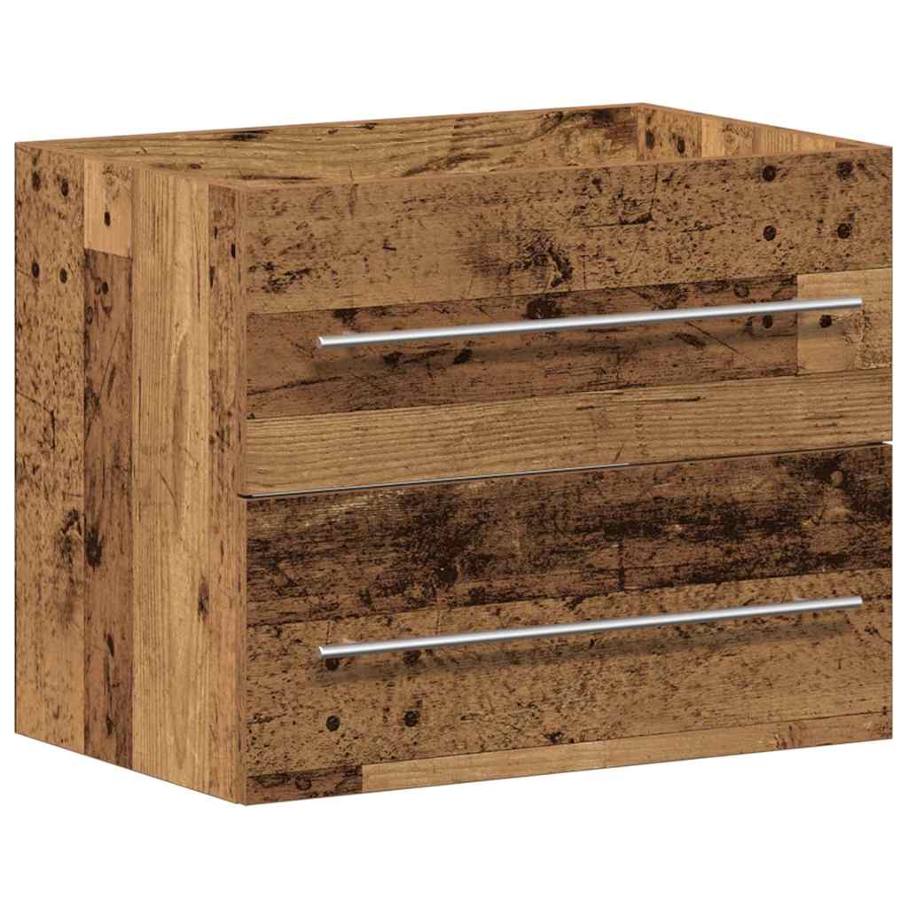 Waschbeckenunterschrank mit Becken mit Schubladen 2 pcs Altholz