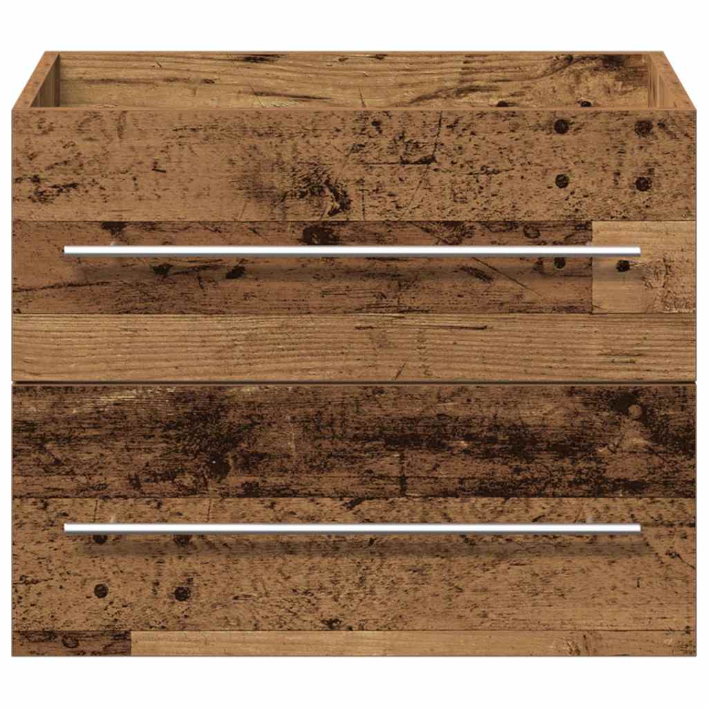 Waschbeckenschrank 2 pcs Altholz Engineered Holz und Keramik