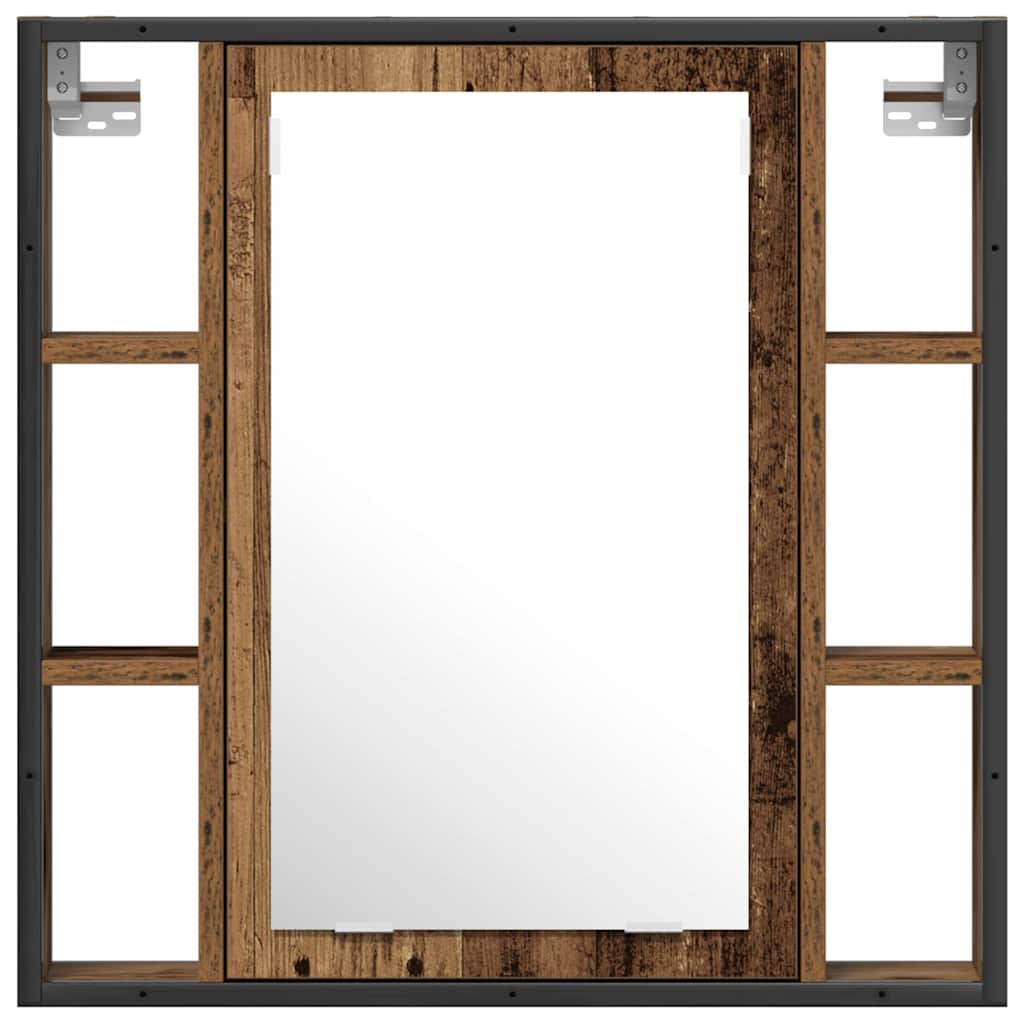 Badezimmermöbel-Set mit Regal mit Tür 2 pcs Braun Holzwerkstoff