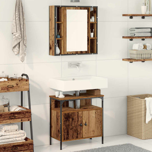 Badezimmermöbel-Set 2 stk. Braun 60 x 30 x 60 cm Holzwerkstoff