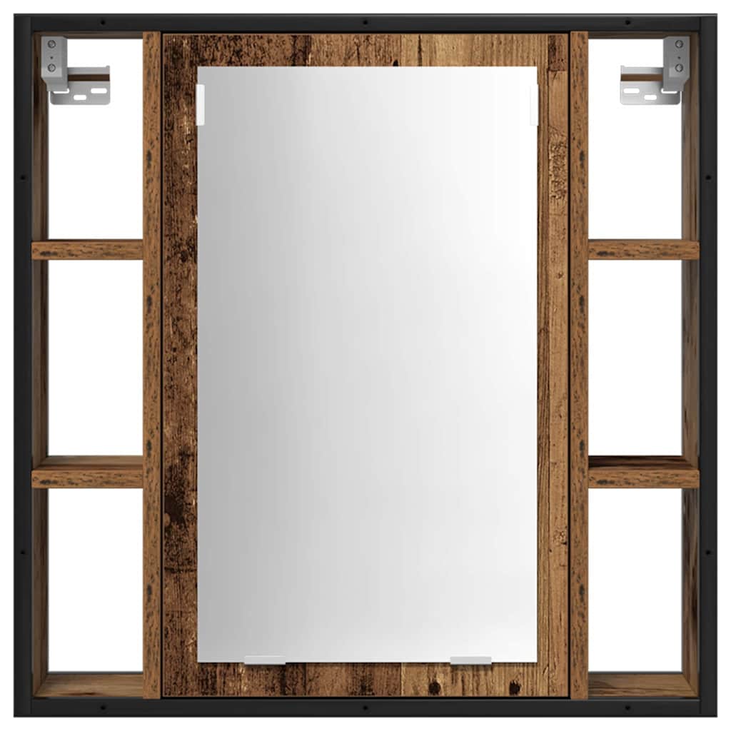 Badezimmermöbel-Set mit Regal mit Tür 2 pcs Braun Holzwerkstoff