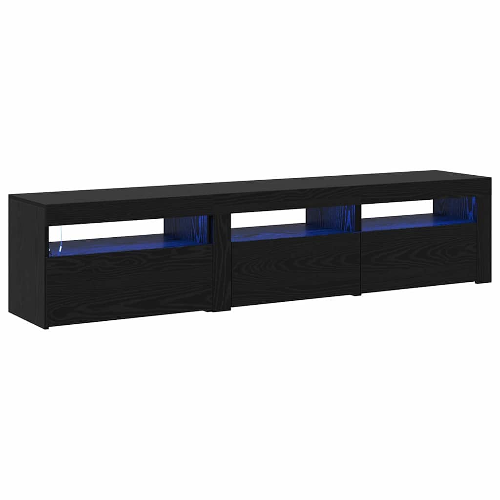TV-Schränke 2 pcs Schwarz Eichen-Optik 180 x 35 x 40 cm