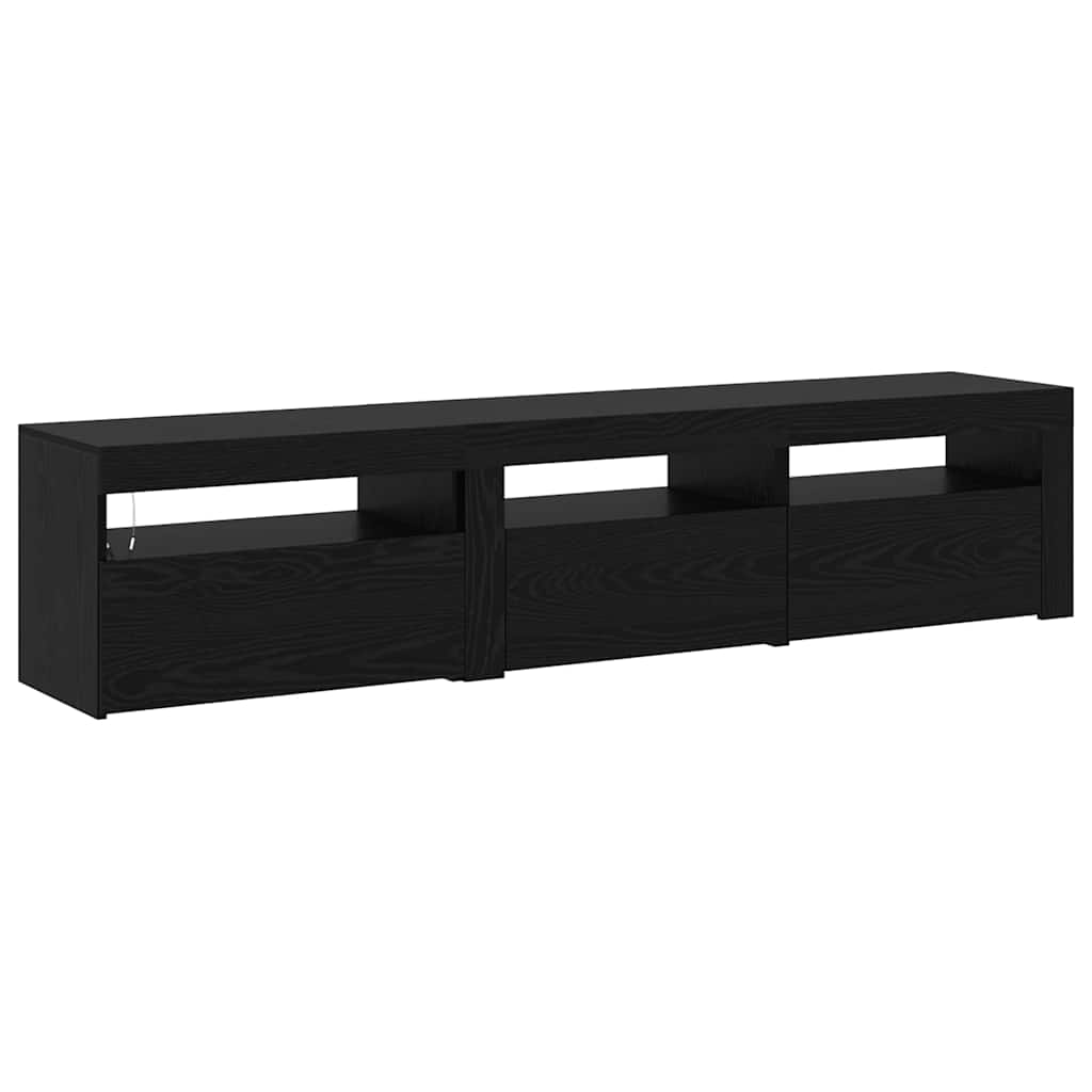 TV-Schränke 2 pcs Schwarz Eichen-Optik 180 x 35 x 40 cm