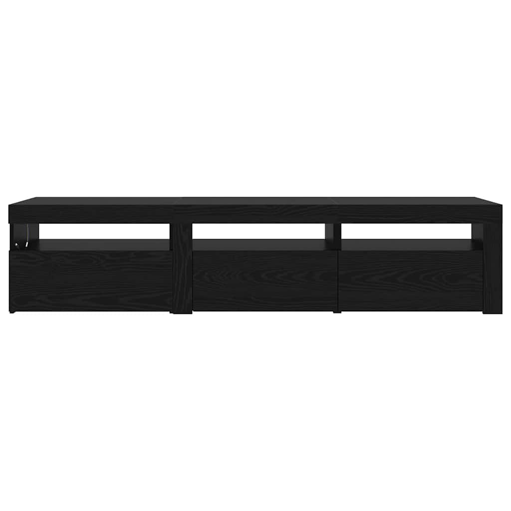 TV-Schränke 2 pcs Schwarz Eichen-Optik 180 x 35 x 40 cm
