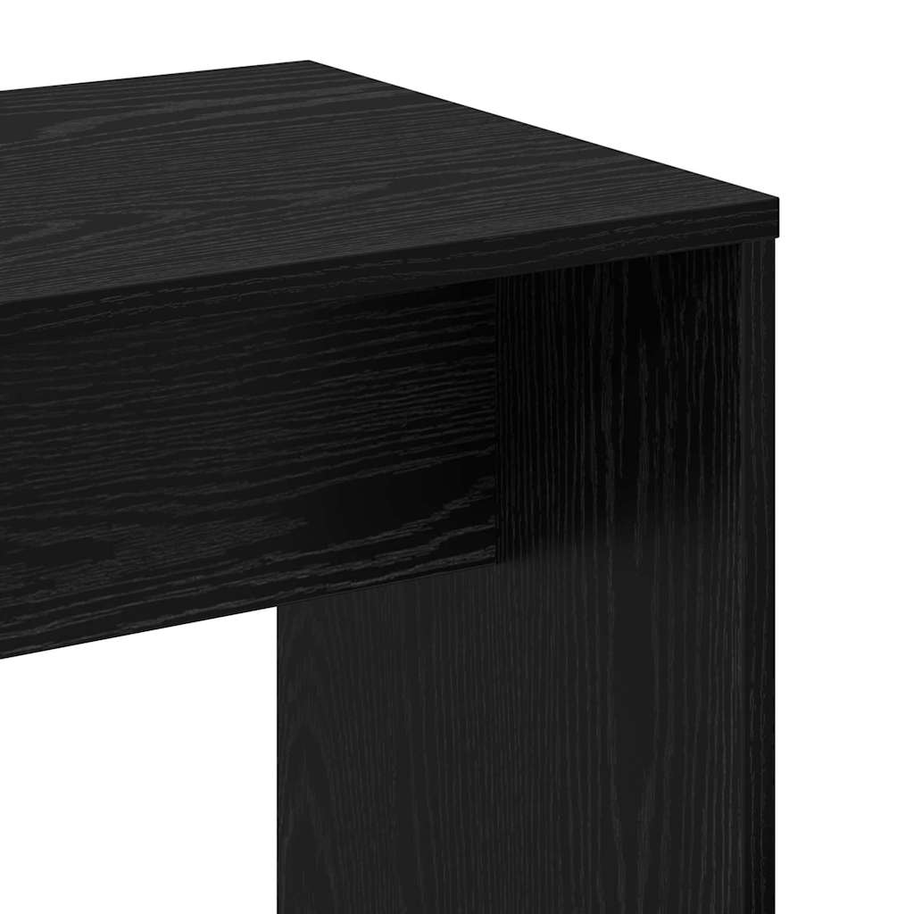 LED Schminktisch Set 2 pcs Schwarz Eichen-Optik Holzwerkstoff