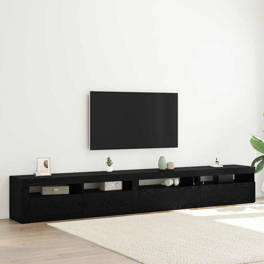 TV-Schrank-Set 3 pcs Schwarz Eichen-Optik 270 x 35 x 40 cm