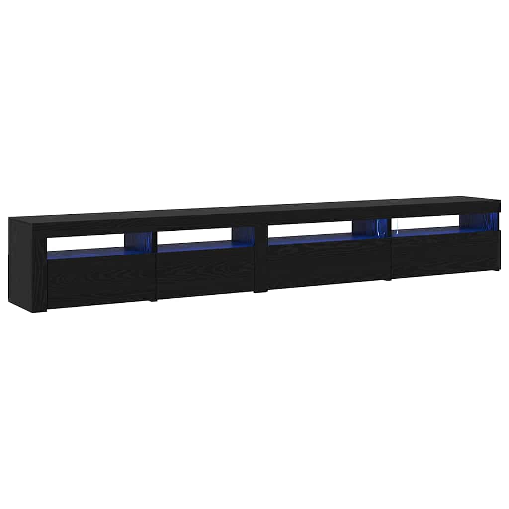 TV-Schrank-Set 3 pcs Schwarz Eichen-Optik 270 x 35 x 40 cm