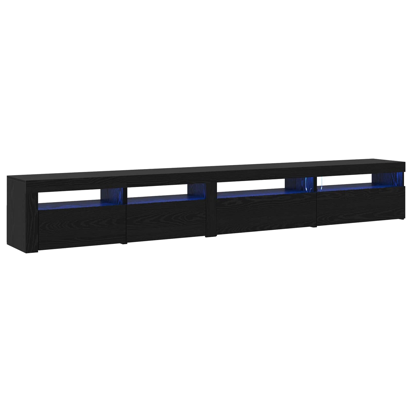 TV-Schrankset 3 pcs Schwarz Eichen-Optik Holzwerkstoff