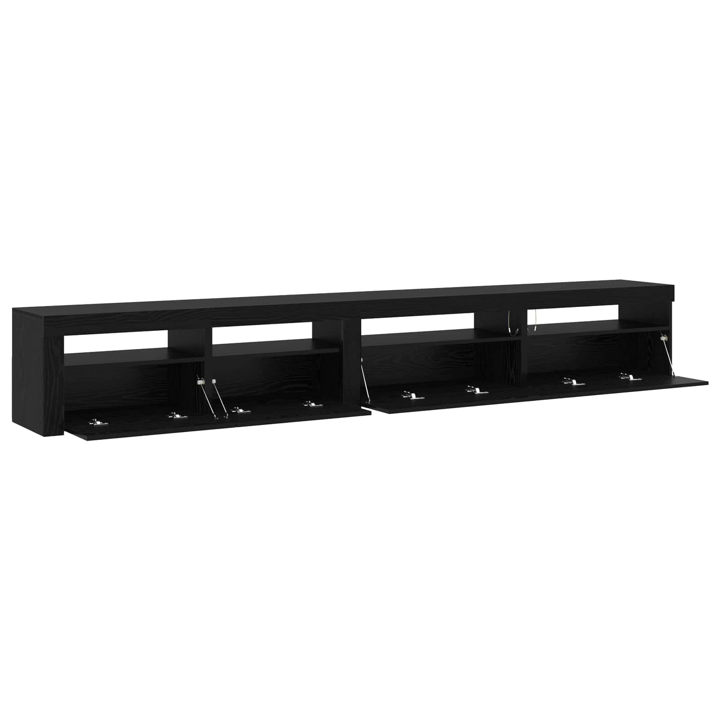 TV-Schrankset 3 pcs Schwarz Eichen-Optik Holzwerkstoff