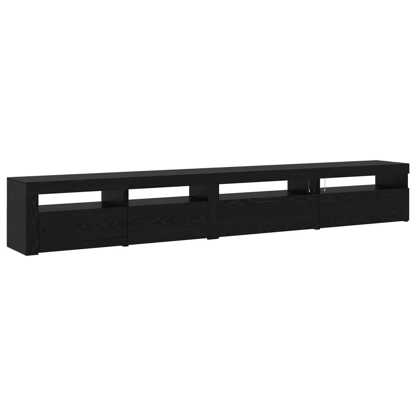 TV-Schrankset 3 pcs Schwarz Eichen-Optik Holzwerkstoff