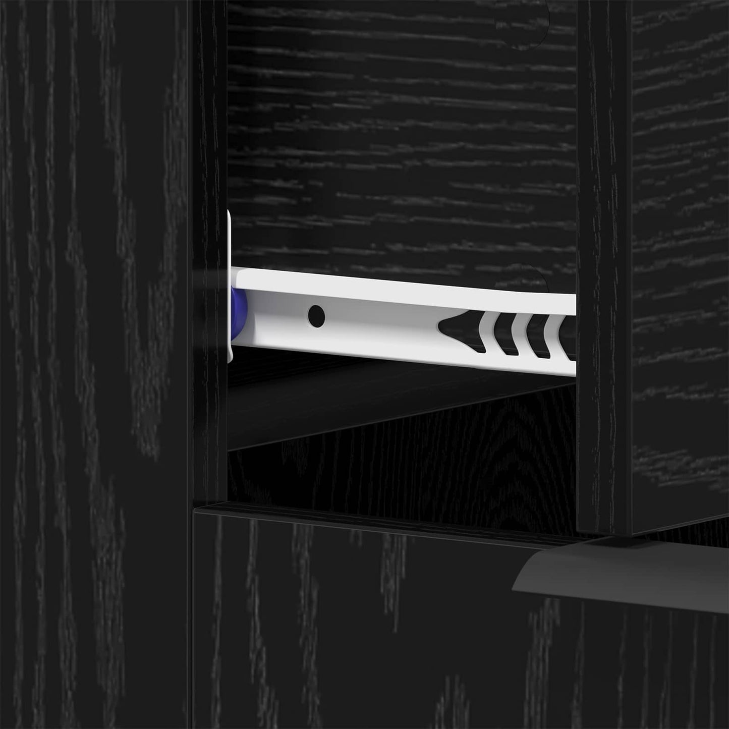 Schreibtisch mit Speicher Schwarz Eichen-Optik 133 x 50 x 75 cm