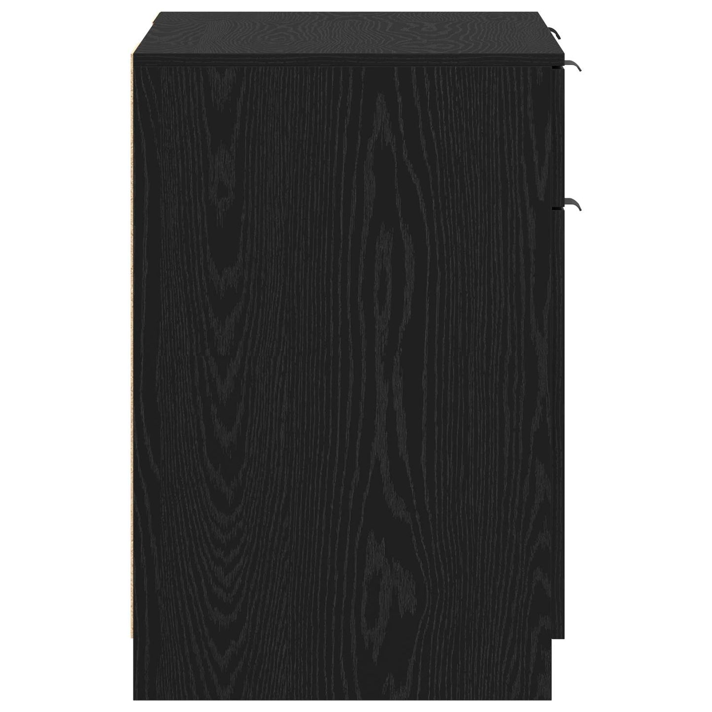Schreibtisch mit Speicher Schwarz Eichen-Optik 133 x 50 x 75 cm