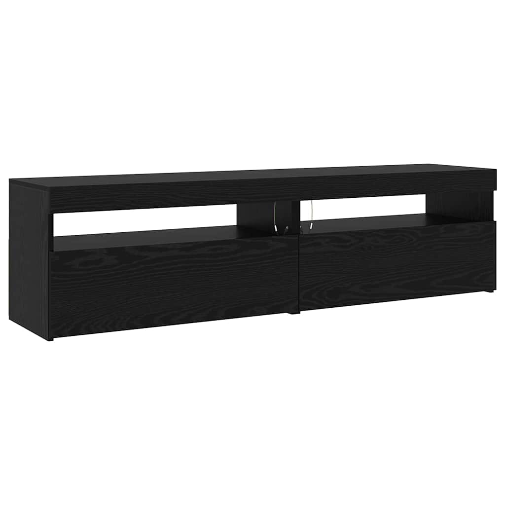 TV-Schränke 3 pcs Schwarz Eichen-Optik 290 x 36,5 x 40 cm