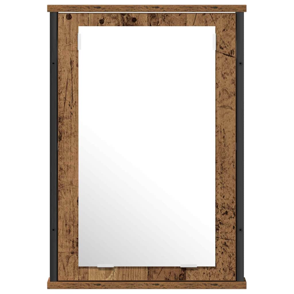 Badezimmermöbel-Set mit Regal mit Tür 2 pcs Braun Holzwerkstoff