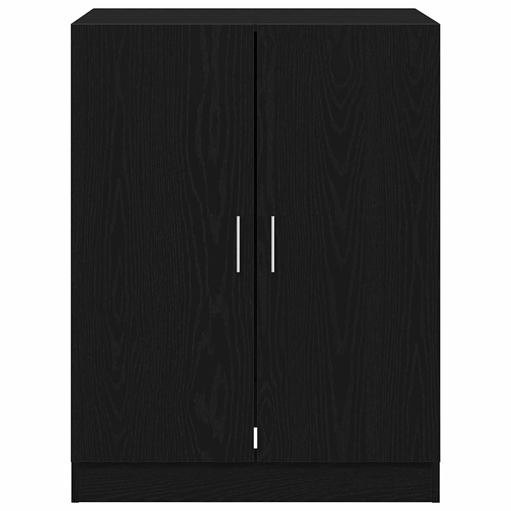 Waschmaschinen-Schrank 2 stk. Schwarz Eichen-Optik