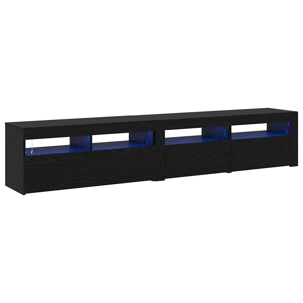 TV-Schränke 2 pcs Schwarz Eichen-Optik 210 x 35 x 40 cm