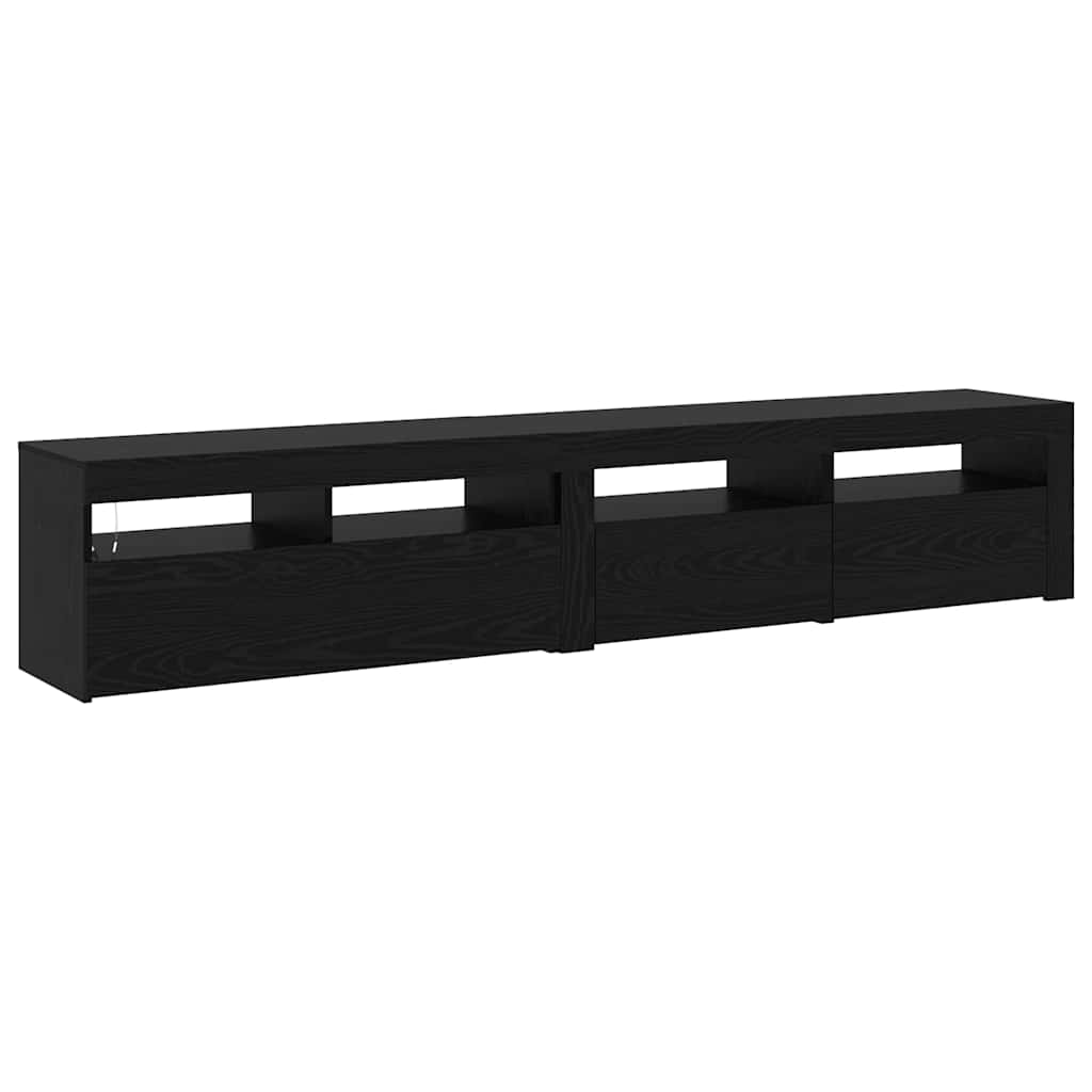 TV-Schränke 2 pcs Schwarz Eichen-Optik 210 x 35 x 40 cm