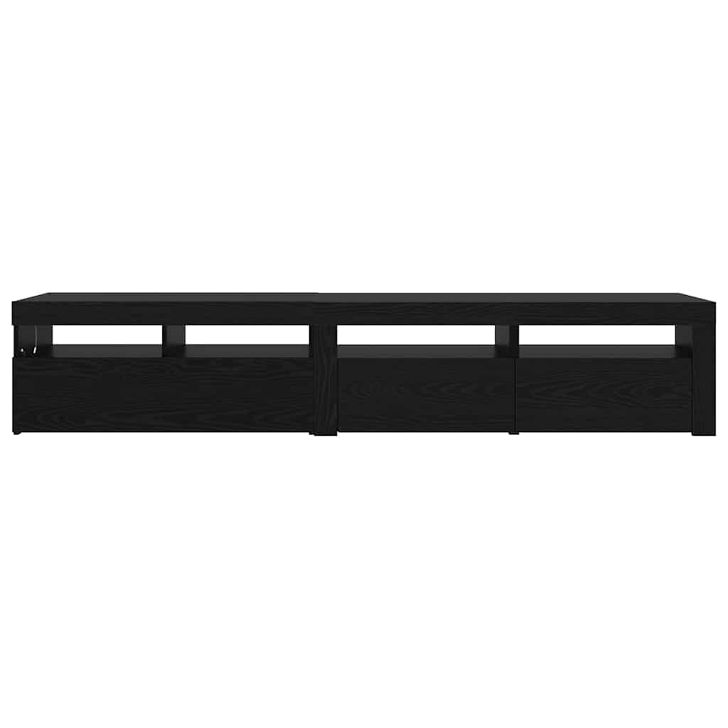 TV-Schränke 2 pcs Schwarz Eichen-Optik 210 x 35 x 40 cm
