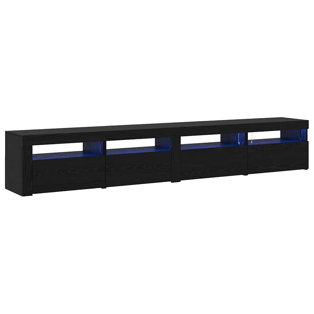 TV-Schrank-Set 3 pcs Schwarz Eichen-Optik 240 x 35 x 40 cm