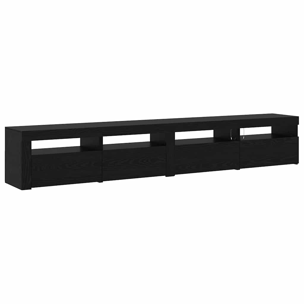 TV-Schrank-Set 3 pcs Schwarz Eichen-Optik 240 x 35 x 40 cm