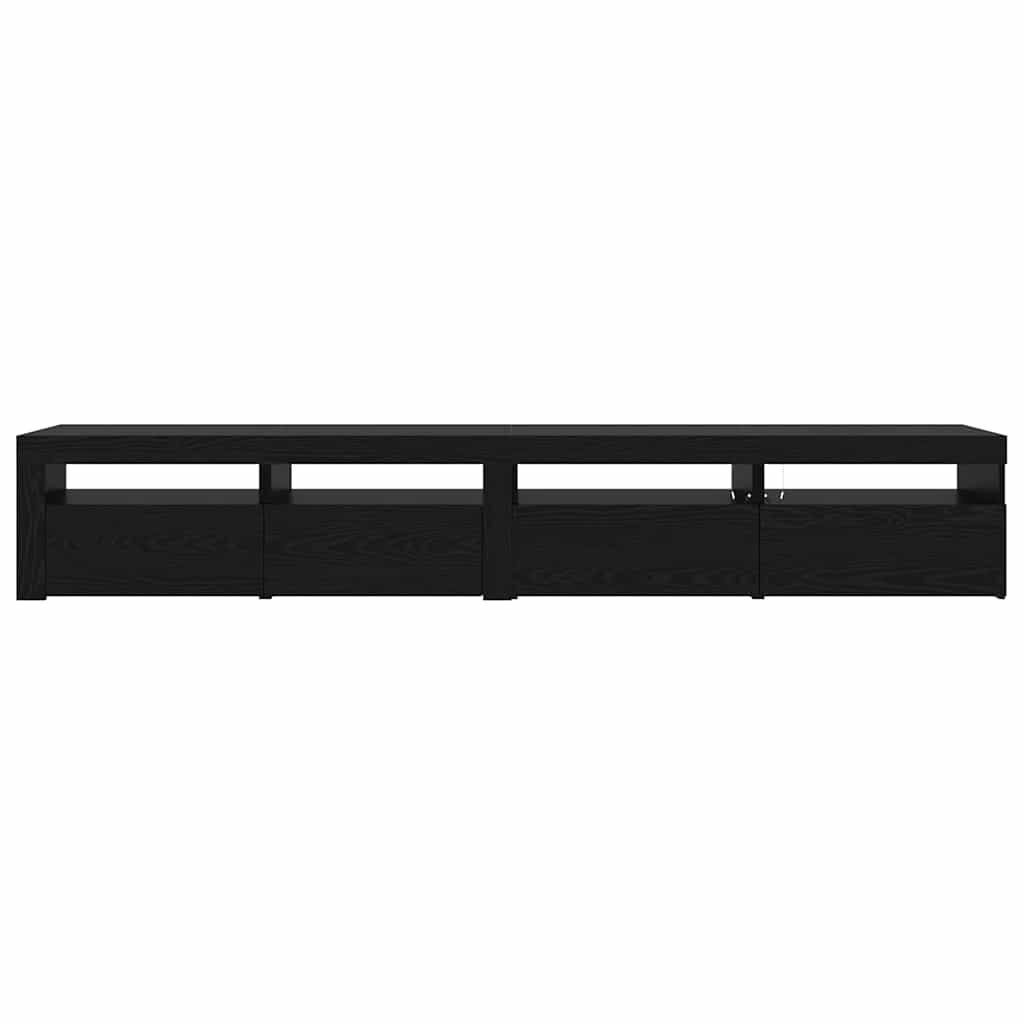 TV-Schrankset 3 pcs Schwarz Eichen-Optik Holzwerkstoff