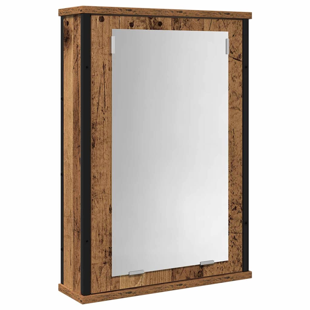 Badezimmermöbel-Set mit Regal mit Tür 2 pcs Braun Holzwerkstoff