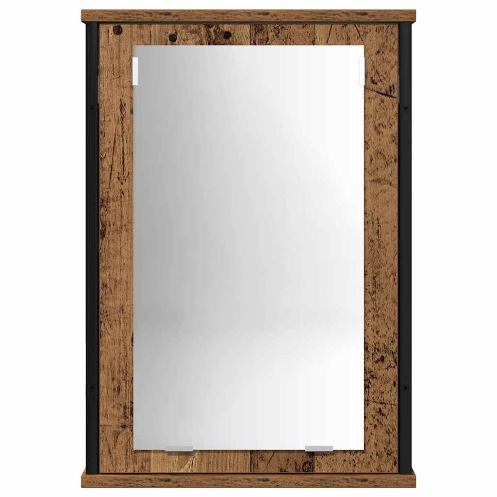 Badezimmermöbel-Set mit Regal mit Tür 2 pcs Braun Holzwerkstoff