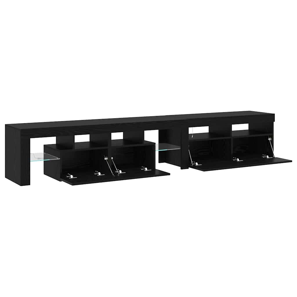 TV-Schränke 2 pcs Schwarz Eichen-Optik 290 x 36,5 x 40 cm