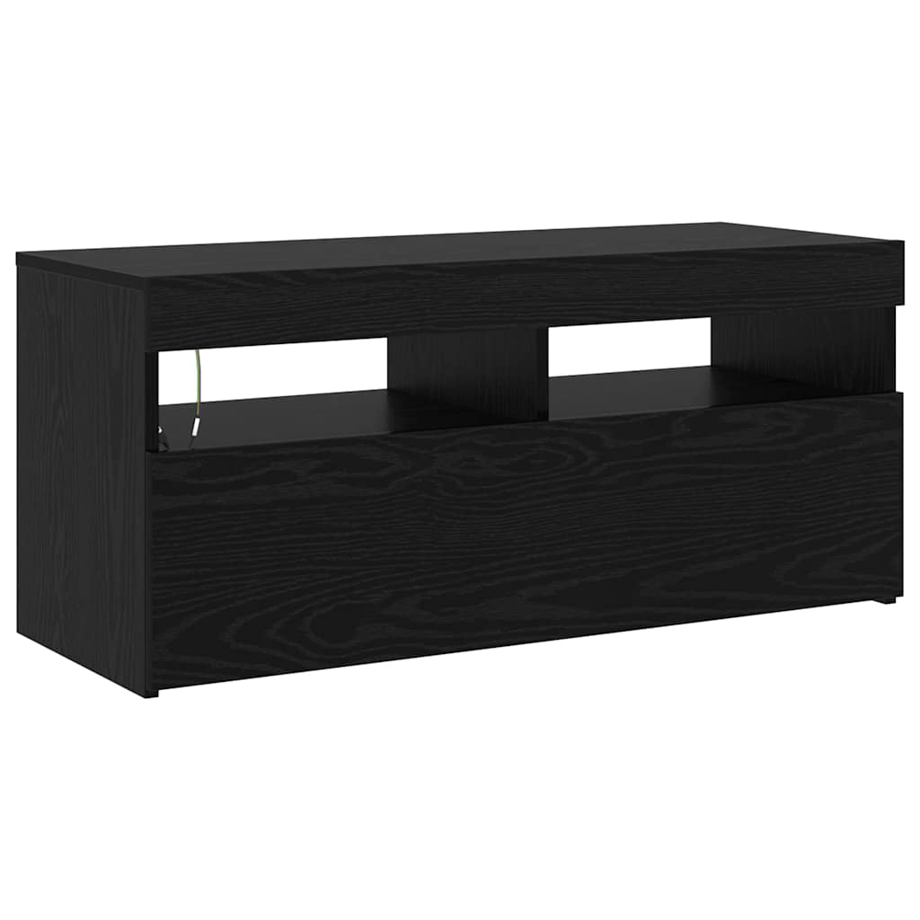 TV-Schränke 2 pcs Schwarz Eichen-Optik 290 x 36,5 x 40 cm