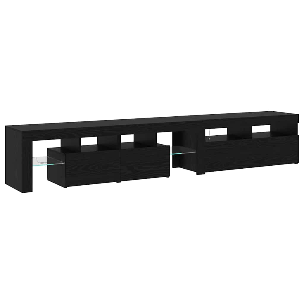 TV-Schränke 2 pcs Schwarz Eichen-Optik 290 x 36,5 x 40 cm