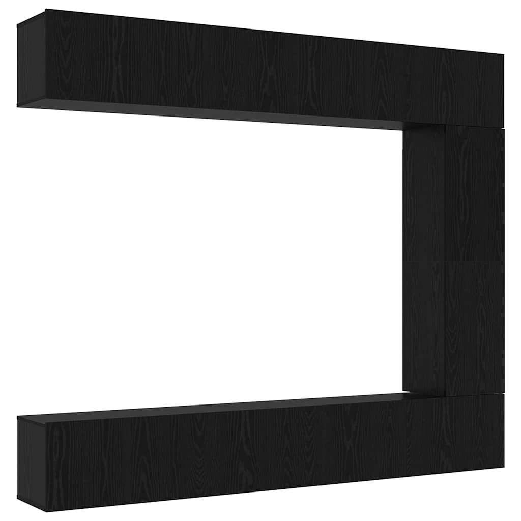 TV-Schrankset 5 stk. Schwarz Eichen-Optik Holzwerkstoff