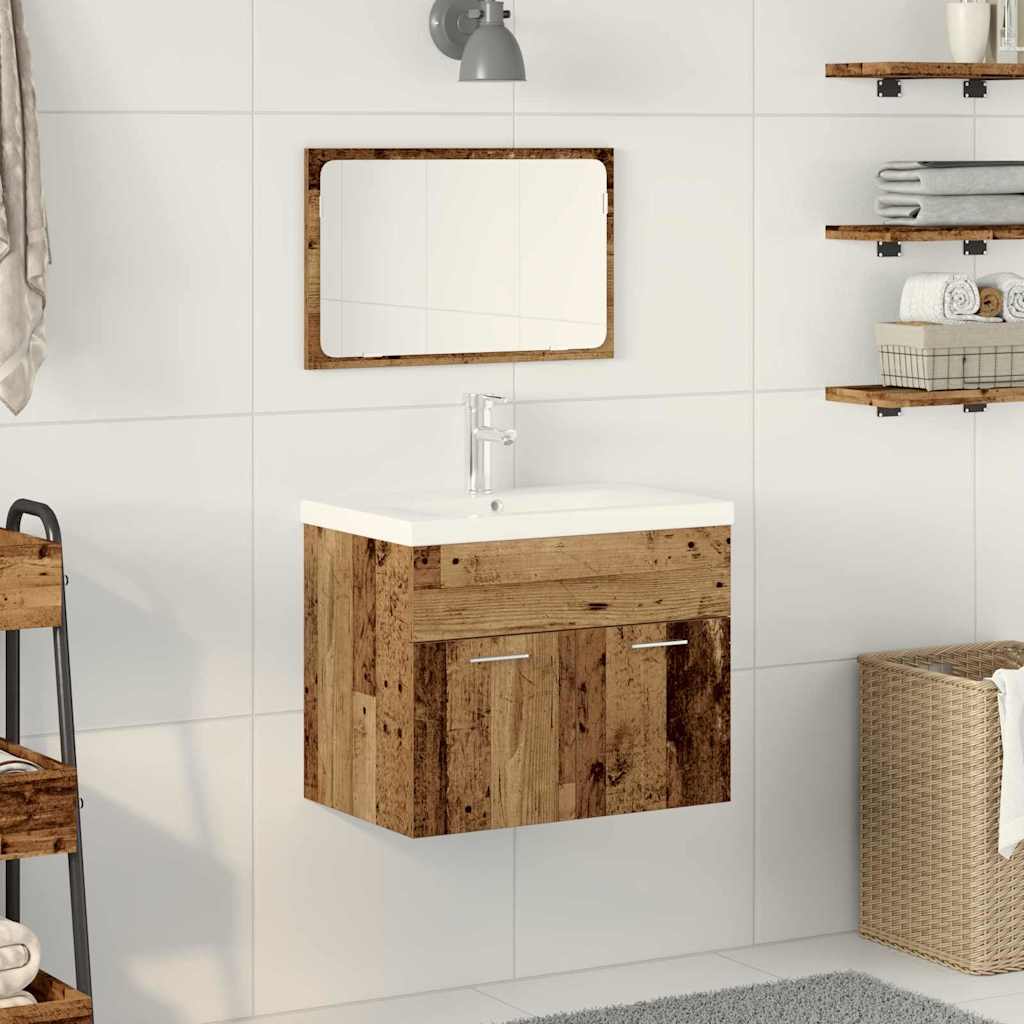 Badezimmerschrank Altholz 60 x 38,5 x 46 cm Holzwerkstoff