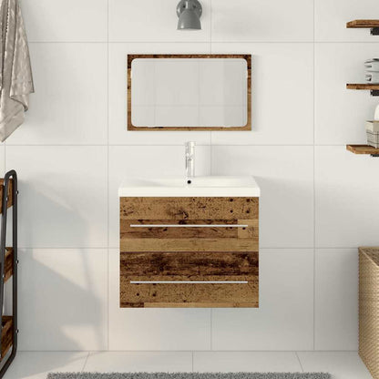 Waschbeckenschrank 2 stk. Altholz 60 x 38,5 x 48 cm