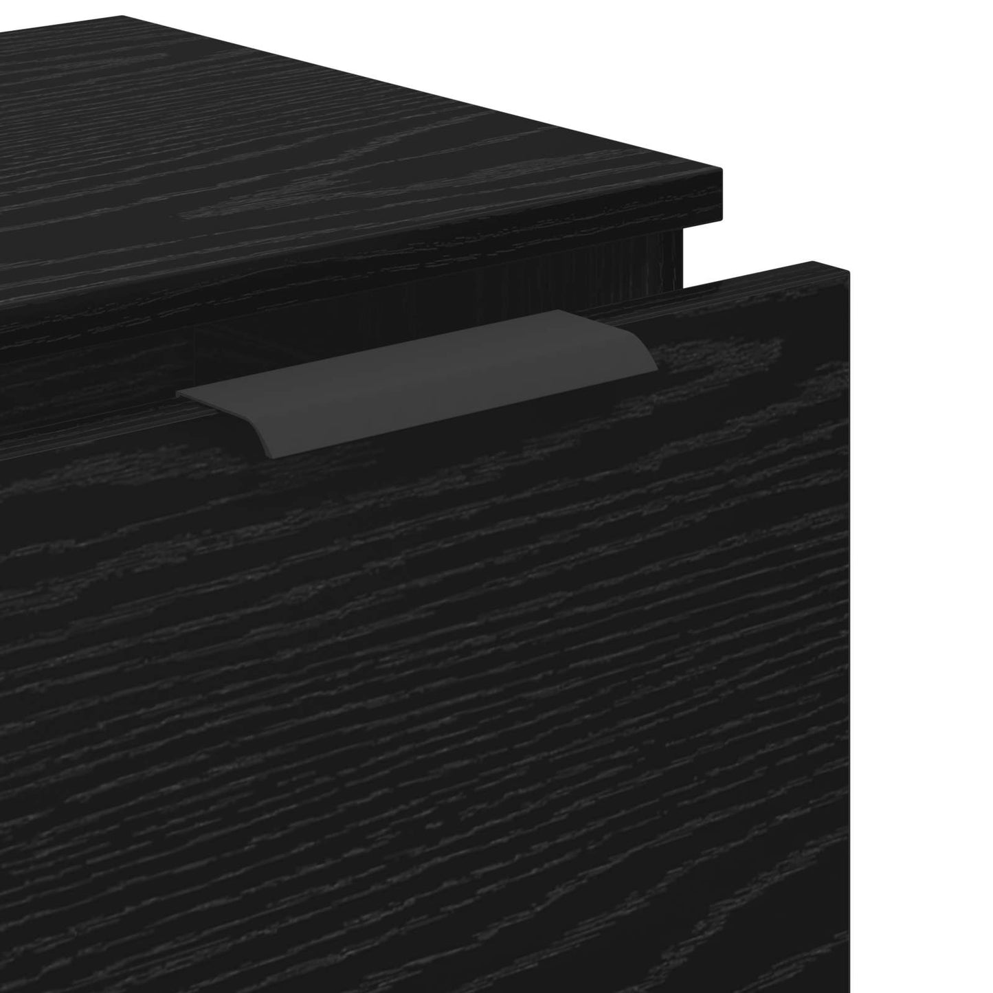 Sideboard 3 stk. Schwarz Eichen-Optik 121 x 30 x 70 cm